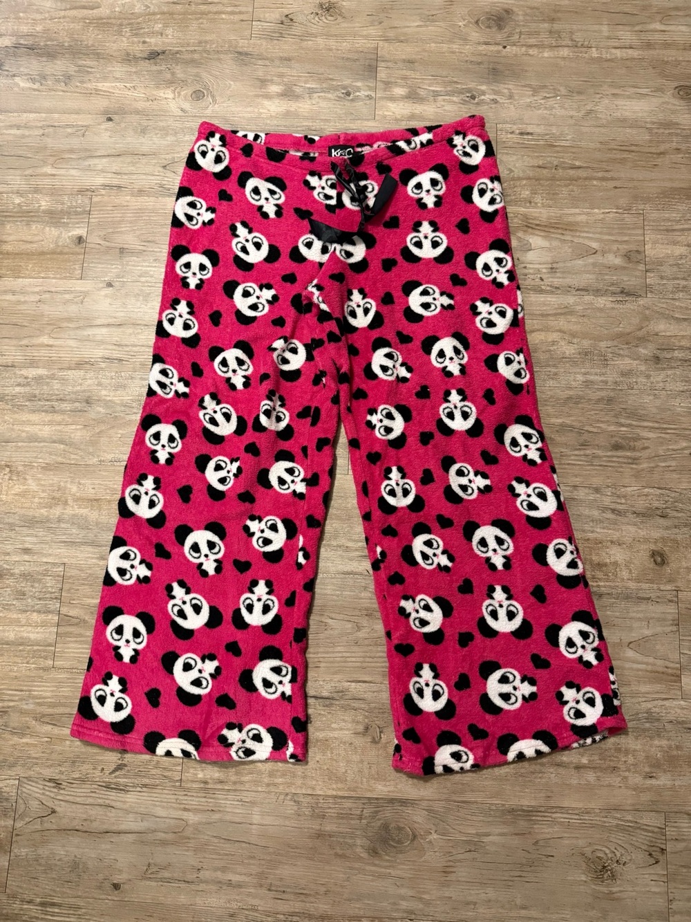 Cozy Pink Panda Fleece Pajama Pants for Women